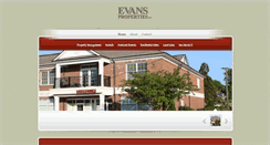 Desktop Screenshot of evanspropertiesnc.com